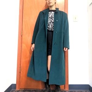Emerald Green Vintage Pea Coat